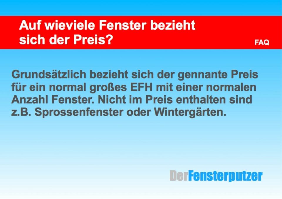 Fensterreinigung / Fensterputzer EFH / DHH / RH zum Festpreis in Lübeck