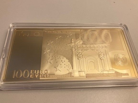 25 Jahre EURO Jubiläum, 100 € Barrenprägung XXXL in Augsburg