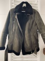 Topshop Pilotenjacke Fliegerjacke Wildlederoptik mit Kunstfell S Frankfurt am Main - Innenstadt Vorschau