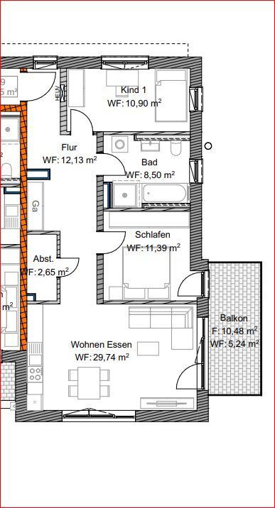 Schöner [Leben] Welden - 3 Zimmer-Wohnung - 80,55 m² - 1. OG W2.9 in Welden