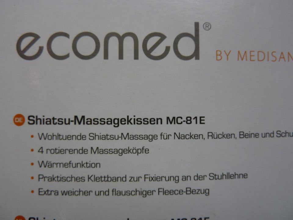 Shiatsu Massagegerät ecomed by Medisana in Hettstedt