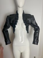 Bolero Leder XS  S 34 36 Lederbolero Military Militär schwarz Sachsen-Anhalt - Magdeburg Vorschau