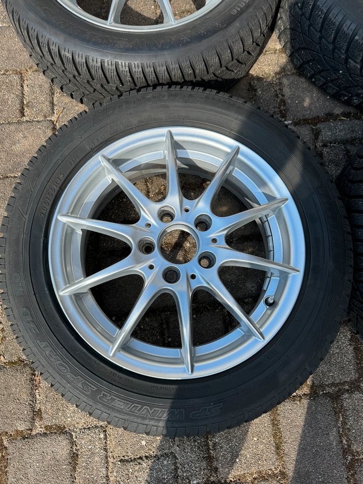 Mercedes Alufelgen Winterreifen 205/55R16 SLK A C Klasse in Schmelz