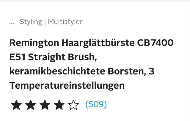 Haarglättbürste Remington CB7400 neu in Niedersachsen - Surwold | eBay  Kleinanzeigen ist jetzt Kleinanzeigen