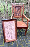 Antiker Stuhl mit Armlehnen und Rosenverzierung Rheinland-Pfalz - Stadtkyll Vorschau
