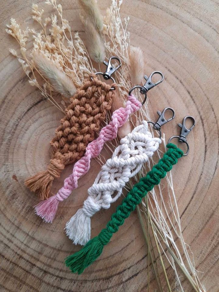 Makramee Schlüsselanhänger Boho|Anhänger|Handmade|Geschenk in Koblenz