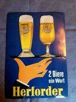 Blechschild + 2 Bierkelche Herforder Bier 0,4l Hannover - Herrenhausen-Stöcken Vorschau