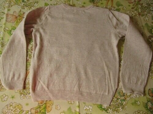 Pullover H&M 98/104 beige Schmetterlinge Pailletten; rosa Ringel in Weimar