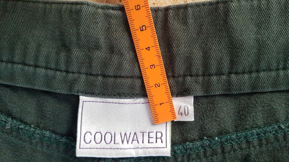 COOLWATER Damen 5 Pocket Jeans Gr38 moosgrün Mom/Karotte Ziernaht in Obersüßbach