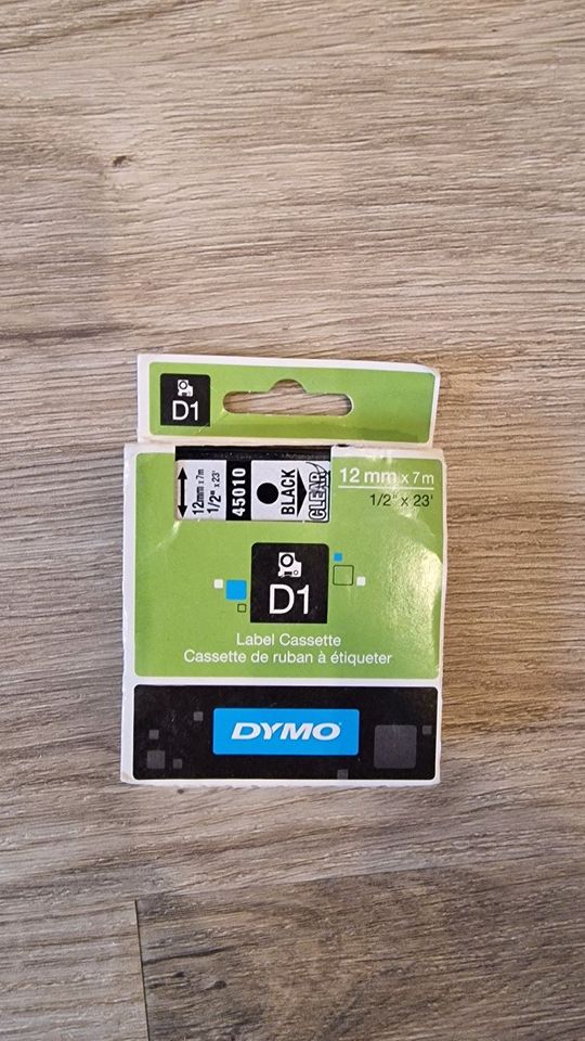 DYMO Original D1 Etiettenband | 12 mm x 7 m | schwarz auf klar in Osterrönfeld