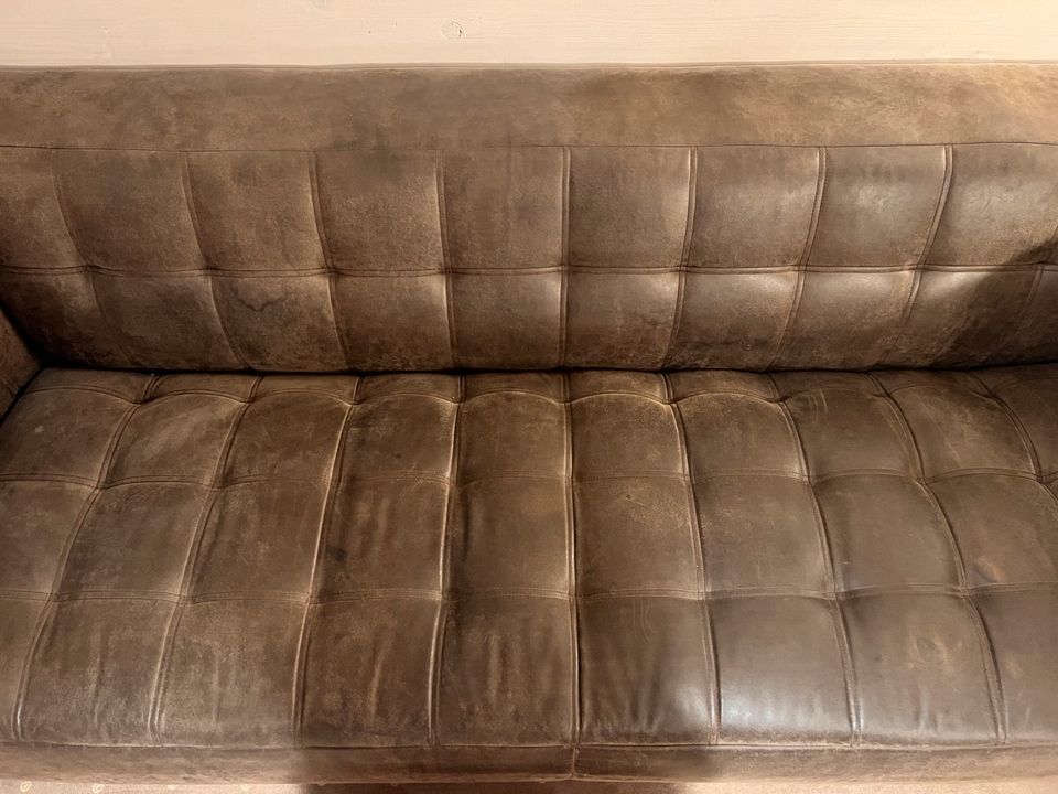 Sofa zu verkaufen 2 Stück / Retro Couch braun in Memmingen