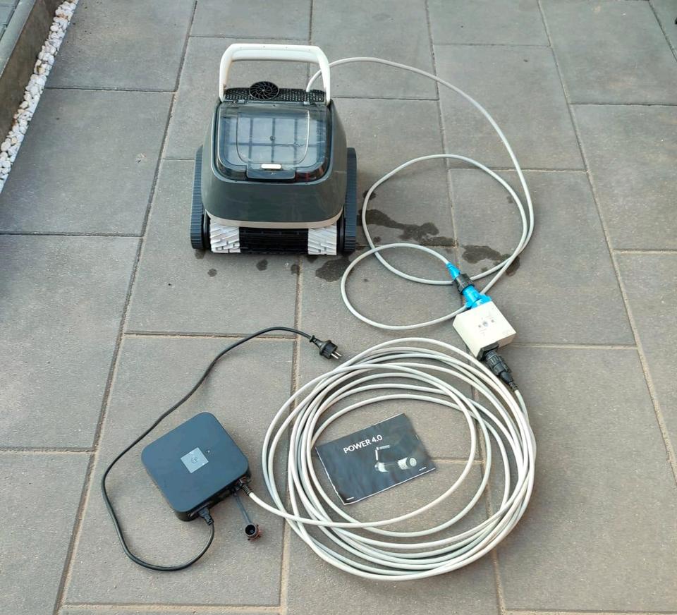 Stahlwandpool Steinbach 4,60 x 1,20 m Filteranlage, Saugroboter in Plate