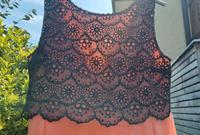 Cocktailkleid mit Lochspitze Orange/Apricot Bayern - Weilheim i.OB Vorschau