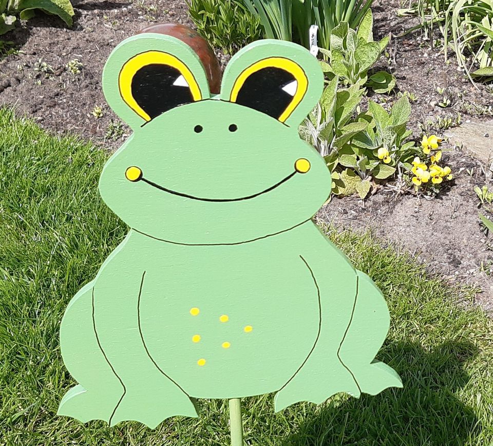 Lustiger Frosch-Sticker, Garten Dekoration, Kunsthandwerk in