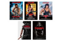 RAMBO FILM POSTER SAMMLUNG 5 STÜCK PLAKATE sylvester stallone Brandenburg - Hohen Neuendorf Vorschau