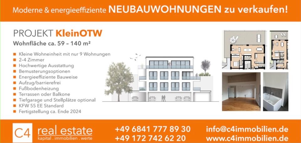 Helle, sonnige und energieeffiziente Neubauwohnung zu verkaufen. in Homburg