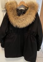 Premium Goose Oversized Daunenjacke mit echt Fell in Schwarz Dortmund - Innenstadt-Ost Vorschau