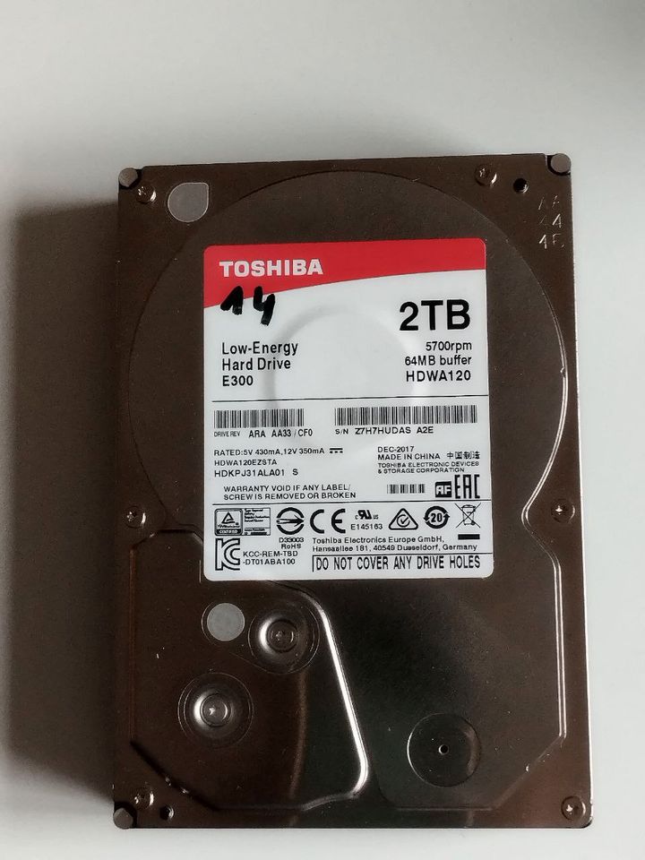 TOSHIBA 2TB HDWA120 in Eichwalde