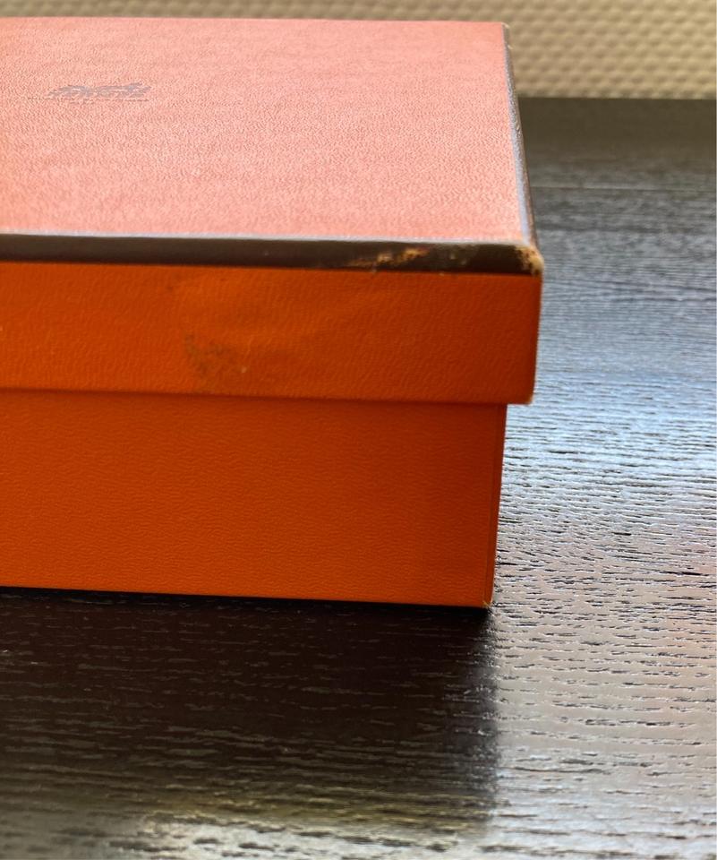HERMES Box Original Karton Quadratisch mit Geschenkband Vintage