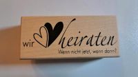 Holzstempel Hochzeitsstempel 'wir heiraten' Schleswig-Holstein - Tarp Vorschau