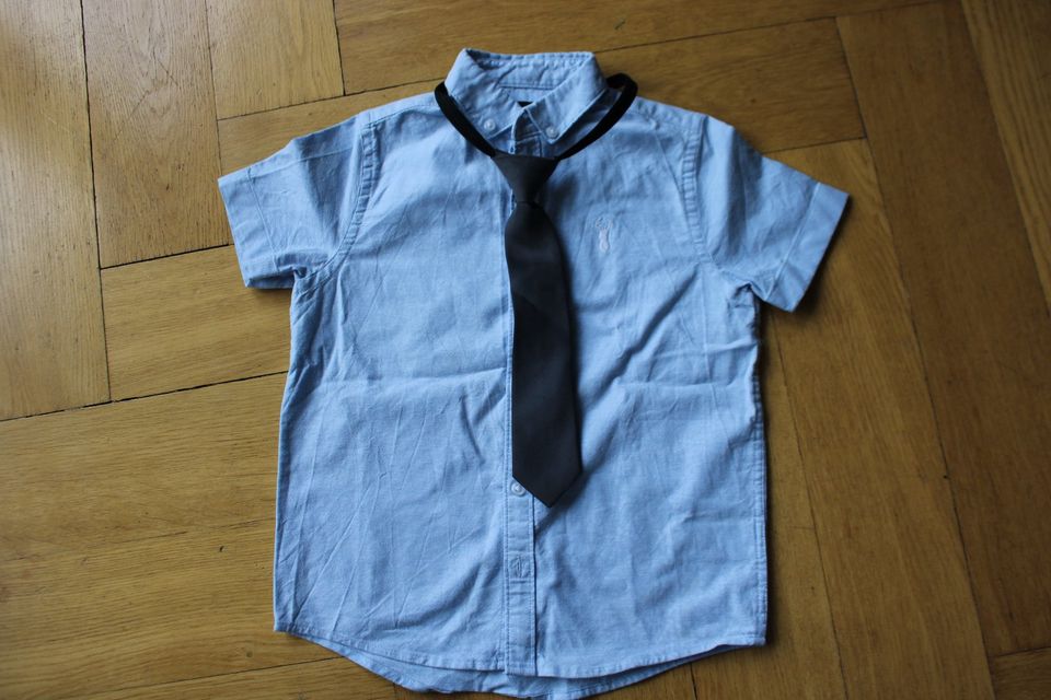 Next Hemd H&M Krawatte 110 Einschulung Shirt Top Oberteil in Leipzig