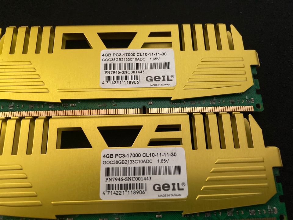 Geil Evo Corsa 16GB (4x4) DDR3 2133mhz Arbeitsspeicher RAM in Pantelitz