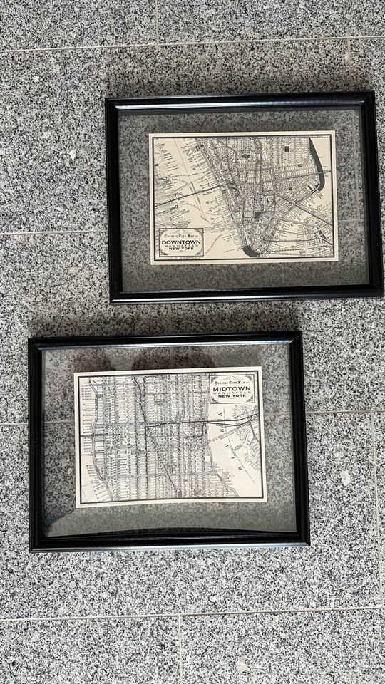 2x Wandbild New York Stadtplan Vintage in Vechelde