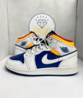 ✅Nike Jordan 1 Mid GS White Laser Royal Blue Weiß/Bunt 36,5 /4,5Y Sachsen - Treuen Vorschau