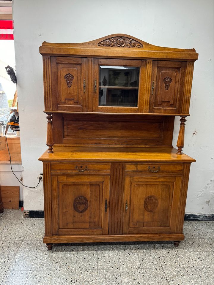 Antikes Buffet Jugendstil Schrank Wohnzimmerschrank Vitrine in Völklingen