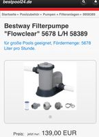 NEU Pool Pumpe Kartuschen Pumpe Bestway Flowclear Nordrhein-Westfalen - Wipperfürth Vorschau