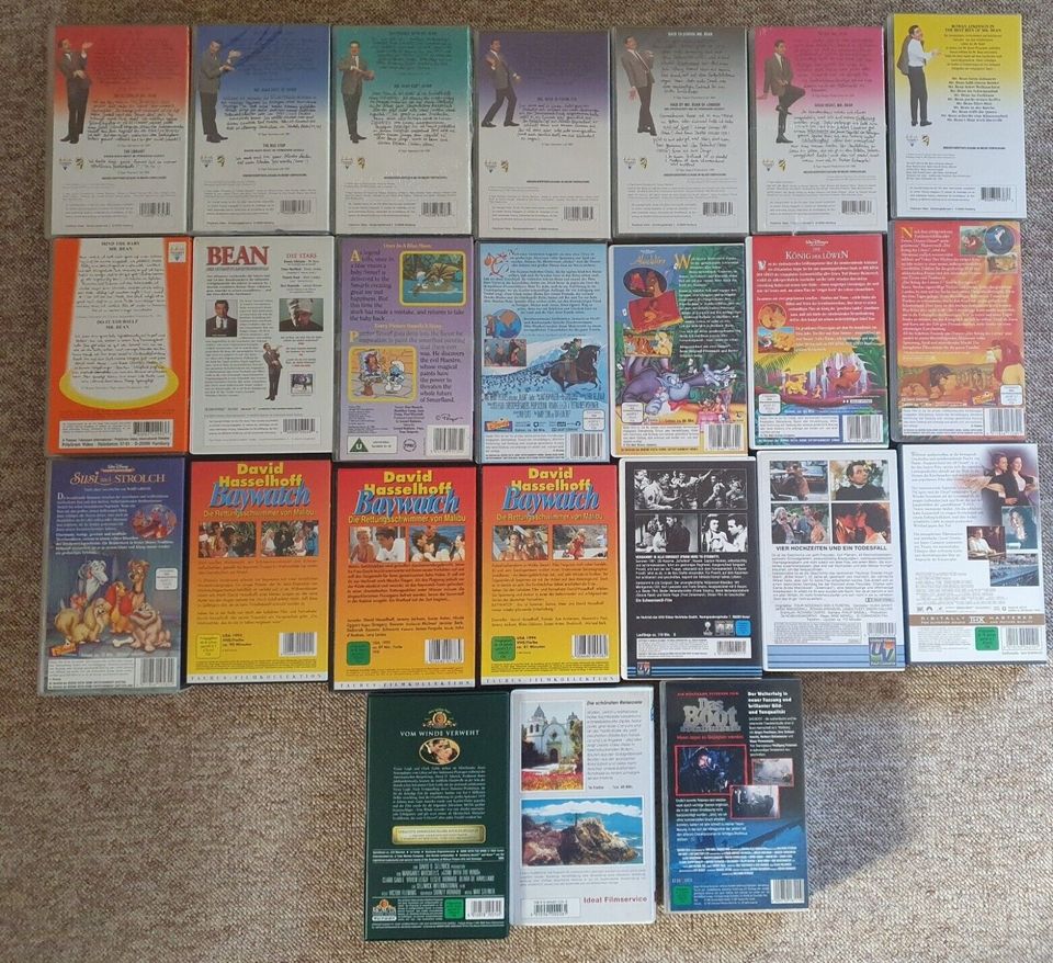 VHS Video Sammlung 24 Stück - Mr. Bean, Disney, Baywatch, etc. in Henstedt-Ulzburg