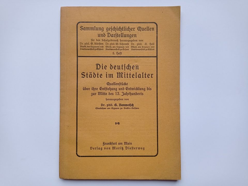 Die deutschen Städte im Mittelalter Entwicklung Buch alt antik in Troisdorf