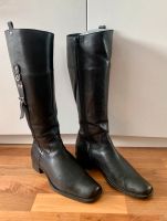 Schwarze flache Lederstiefel - kniehoch - #esprit Gr.39 Rheinland-Pfalz - Mainz Vorschau