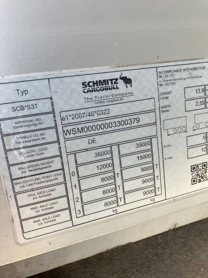 Schmitz Cargobull SCS 24/L - 13.62 E B Staplerhalterung Liftachse in Selbitz