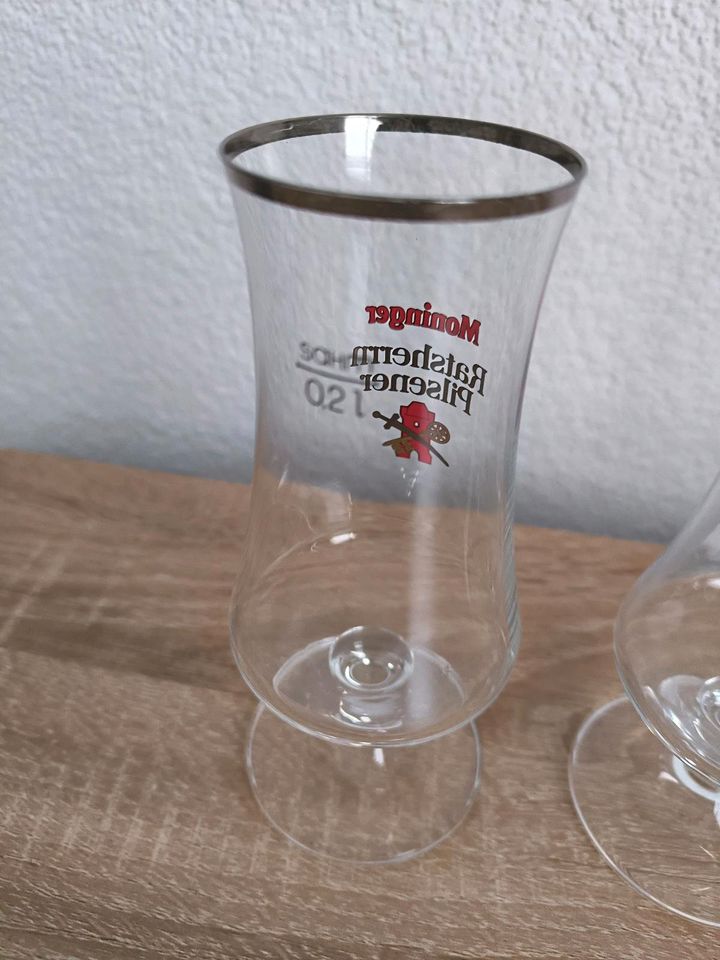 Pilsgläser / Gläser Brauerei Moninger / Ratsherrn Pilsener in Willstätt