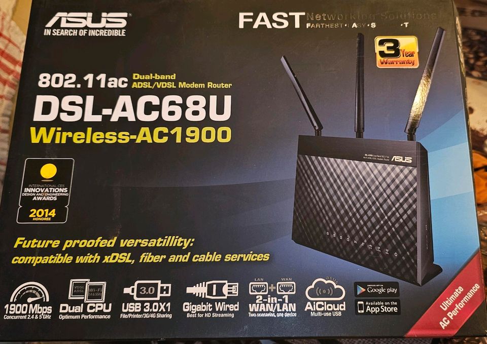 ASUS DSL-AC68U 1.9 Gbps Wi-Fi Router in Meißen