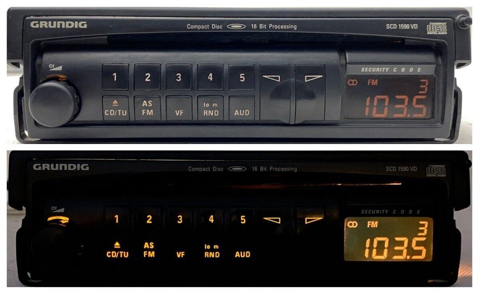 1990er Grundig SCD 1590 VD 16 Bit Processing Auto CD Radio Player in Schwarzenbek