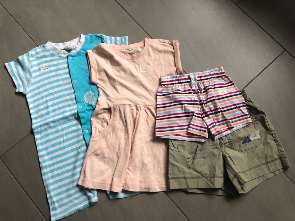 Set Schlafanzug Kleid Hosen 92 Sommer Adidas Jakoo in Pegau