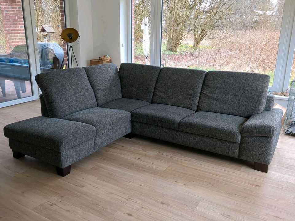 Eckcouch Sofa Wohnlandschaft grau Struktur Couch ❤️ in Bispingen