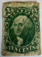 Briefmarke USA George Washington Ten Cents Saarland - Saarlouis Vorschau