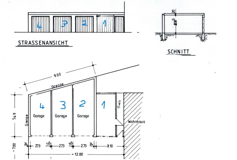 Garage, el. Rolltor, incl. Strom, Melle-Mitte, B275/L550/H238 cm in Melle