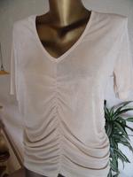 Blind Date, Shirt, Kurzarmshirt, gerafft,  Gr.  40/ L ,  beige, N Sachsen - Glauchau Vorschau