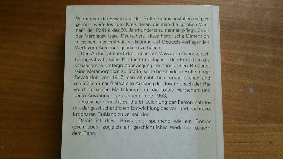 Josef Stalin Eine politische Biographie Isaac Deutscher 2 Bänd in Wiesbaden