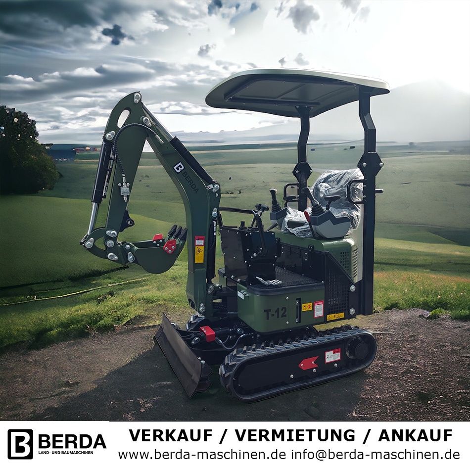 PRIVAT & GEWERBE FINANZIERUNG✅Berda Minibagger T-12 NEU mit Yanmar Motor Joystick Verstellfahrwerk Hydraulisch Schaufelpaket inklusive Bagger ✅ in Neu Wulmstorf