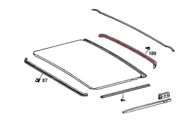 804 Mercedes-Benz Dichtung Schiebedach hinten W108 W109 W115 W123 in Barsbüttel