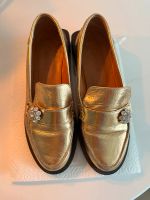 Ganni Loafer Gold, Gr. 36 Hessen - Wiesbaden Vorschau