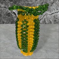Grün Gelbe Handgefertigte Vase aus Kristallperlen Duisburg - Meiderich/Beeck Vorschau