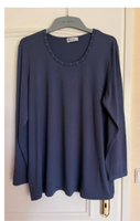 Ulla Popken Shirt blau mit Glitzer am Ausschnitt in Größe 50/52 Schleswig-Holstein - Seth Holstein Vorschau