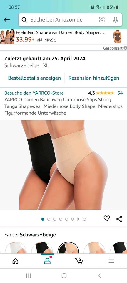 Bauchweg Unterhose Slips String Tanga Shapewear Miederhose Body S in Stromberg