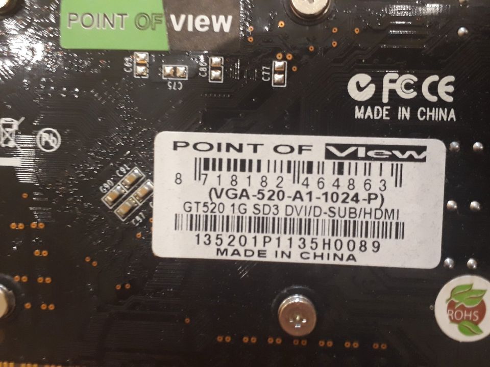 Point of View GT520 1024GB DDR3 PCIE Grafikkarte in Winringen